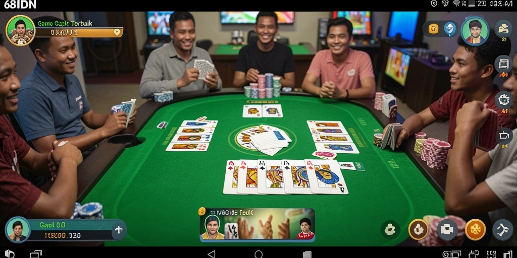 Screenshot gameplay Gaple yang seru di 68IDN.
