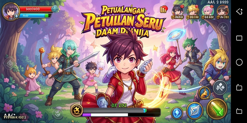 Tampilan gameplay AA62 dengan karakter Anime yang memukau.