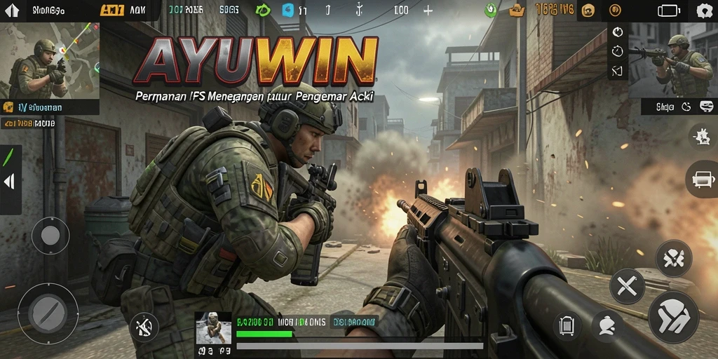 Tampilan aksi seru dari gameplay AYUWIN yang penuh ketegangan.