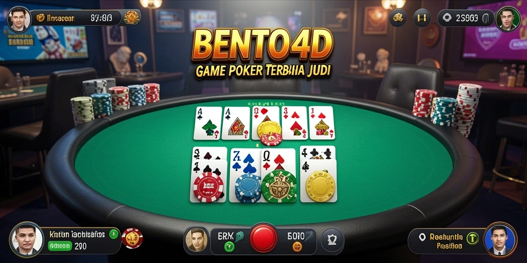 Screenshot utama BENTO4D menampilkan gameplay seru dalam permainan Poker.