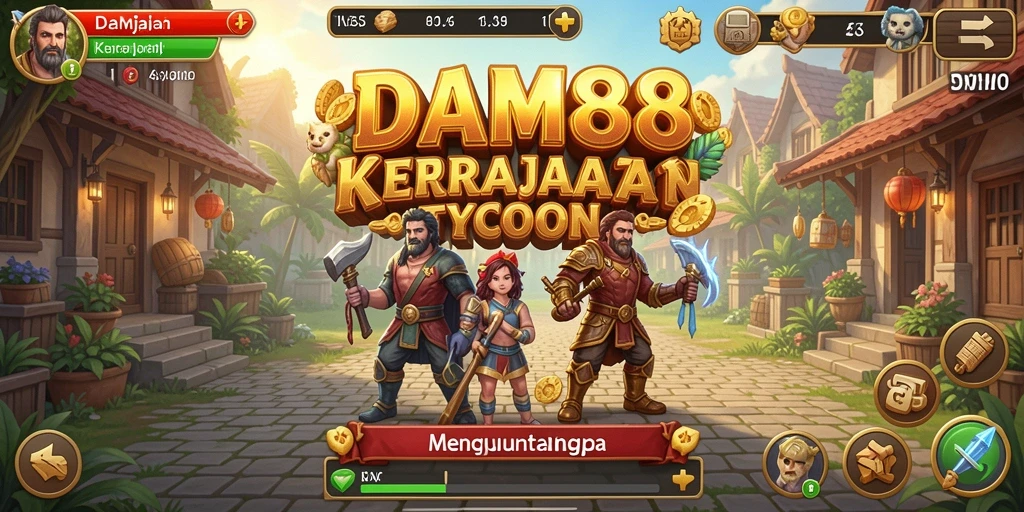 Tangkapan layar gameplay DAM88 menunjukkan pengelolaan bisnis yang menyenangkan.