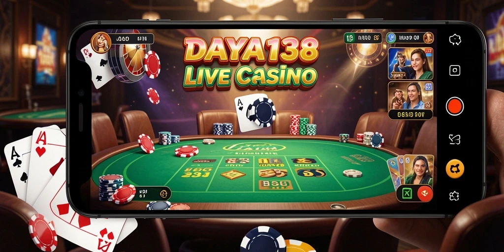 Tampilan gameplay Live Casino yang menawan di DAYA138.
