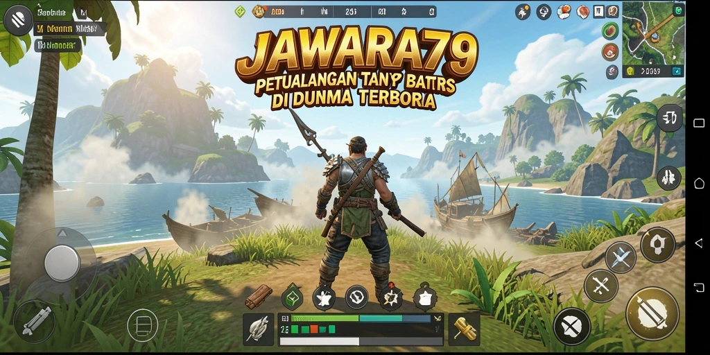 Gameplay JAWARA79 yang menampilkan eksplorasi dunia yang luas.
