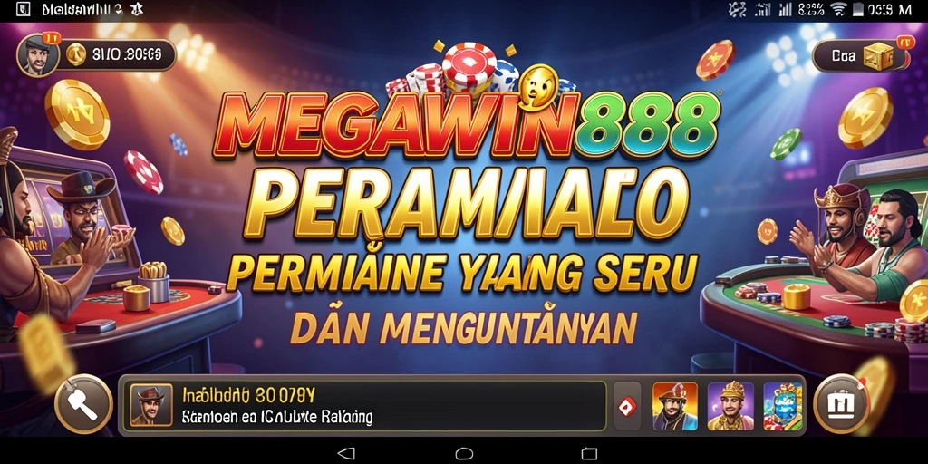 Screenshot utama MEGAWIN888 yang menampilkan gameplay Kasino yang seru.