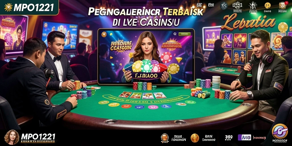 Screenshot utama MPO1221 menampilkan aksi seru dalam permainan Live Casino.