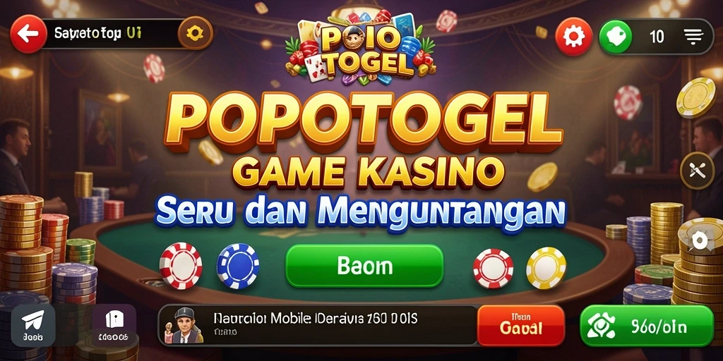 Tampilan gameplay <strong>POPOTOGEL</strong> yang menarik dan seru di aplikasi Kasino.