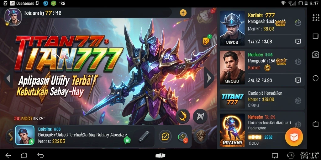 Tampilan antarmuka TITAN777 yang bersih dan mudah digunakan.